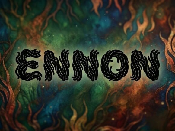 Ennom: The Organic Display Font with Kinetic Energy