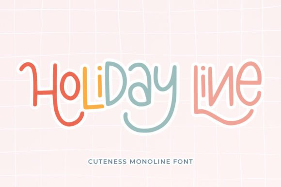Holiday Line: A Cheerful Moniline Font for Creative Projects