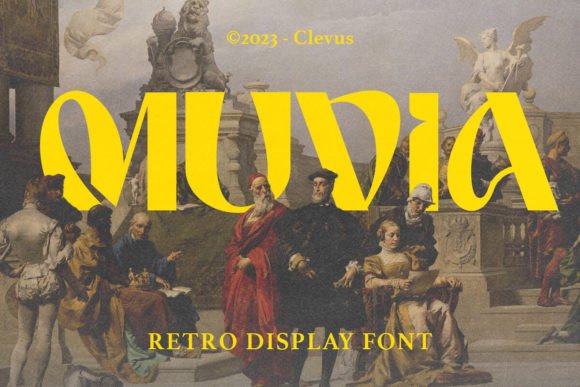 Muvia: A Reverse Contrast Retro Display Font with Serious Funk