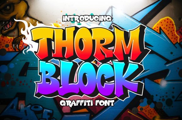 Thorm Block: A Fatty, Cool Graffiti Display Font